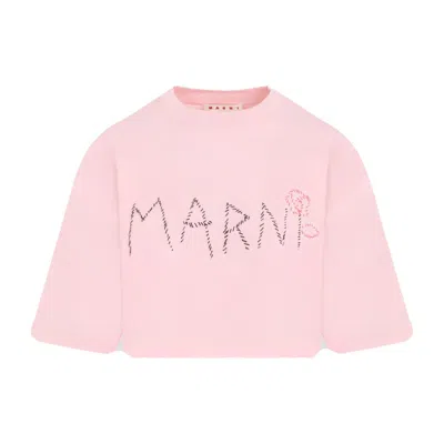 Marni Pink Cotton Cropped Shirt In Red