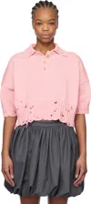Marni Pink Cotton Polo In 00c13 Pink Gummy