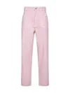 Marni Tailored Trousers Belt Loops Back Pockets In Pink