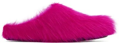 Marni Pink Fussbett Sabot Slip-on Loafers In 00c57 Fuchsia