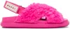 Marni Starlight Pink Logo Patch Sandals