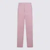 Marni Tailored Trousers Belt Loops Back Pockets In Pink