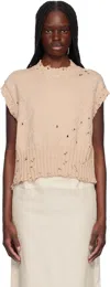 Marni Pink Jacquard 3d Dishevelled Cotton Sweater In 00c15 Pale Peach
