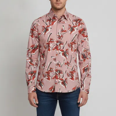 Pre-owned Marni Pink Leaf Print Cotton Long Sleeve Shirt L