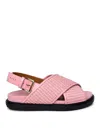 Marni Fussbet Sandals In Nude & Neutrals