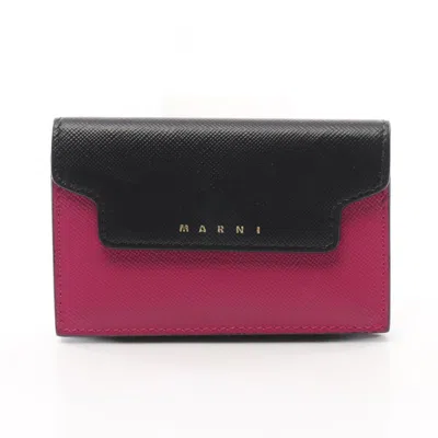 Pre-owned Marni Pink Leather Card Case () In Multi