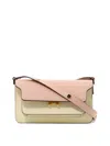 Marni Trunk Colourblock Foldover Top Shoulder Bag In Pink