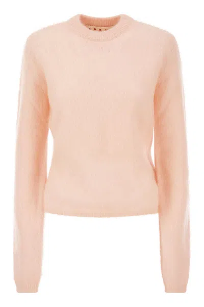 Marni Pink Mohair And Wool Pullover For Women