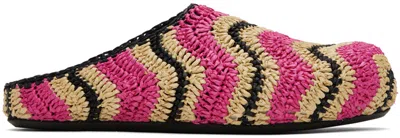 Marni Pink No Vacancy Inn Edition Fussbett Slides In Zo542 Fuchsia/natura