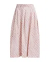 Marni Landscapes Cotton Poplin Midi Skirt In Pink