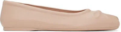 Marni Powder Pink Nappa Leather Seamless Little Bow Ballet Flat