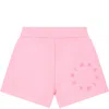 MARNI PINK SHORTS FOR BABY GIRL WITH LOGO
