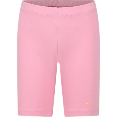 Marni Kids' Pink Sports Shorts For Girl
