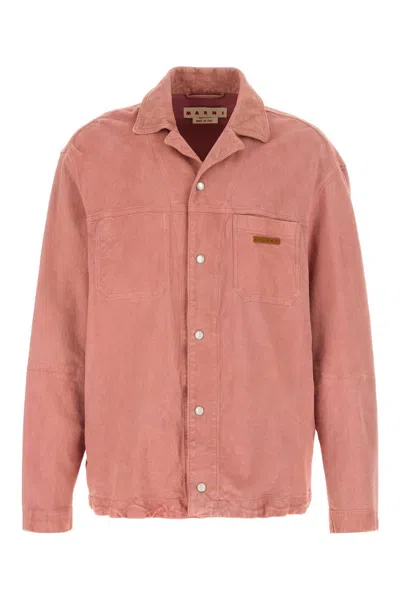 Marni Pink Suede Shirt