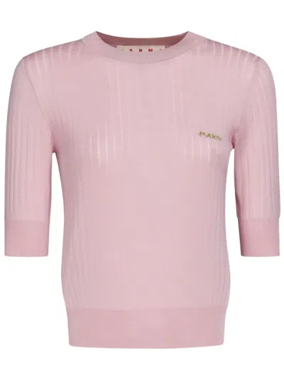 MARNI MARNI PINK TURTLENECK SWEATER