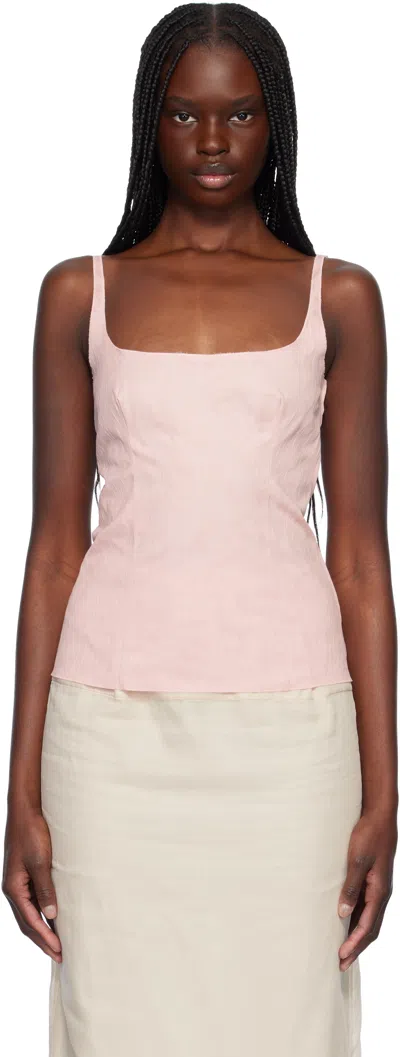 Marni Pink Waves & Drops Jacquard Top In Jqc17 Azalea