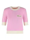 Marni Pink Wool Blend Sweater In Pink