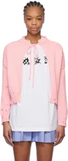 Marni Pink Worn Ribs Sweater In 00c13 Pink Gummy