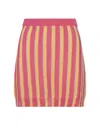 MARNI PINK, YELLOW AND WHITE STRIPED KNITTED MINI SKIRT