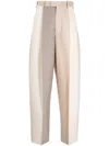 Marni Striped Colour-block Tailored Trousers In Brown