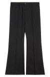 Marni Pintuck Wool Flare Leg Pants In Black