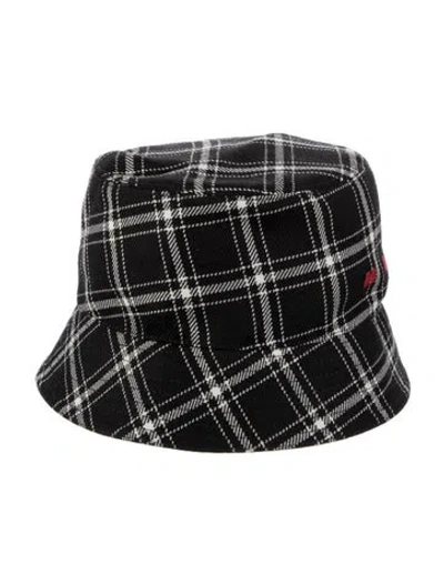 Pre-owned Marni Plaid Bucket Hat In Black