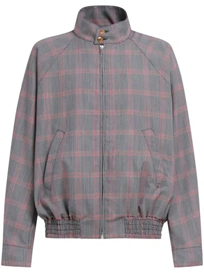 Marni Karierte Bomberjacke In Grey