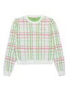 Marni Plaid-check Cardigan In White