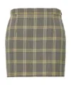 Marni High-waisted Checked Pattern Mini Skirt In Nude