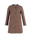 Marni Plaid Coat In Multicolor Cotton In Multi