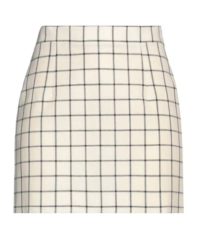 Marni Plaid Flared Skirt In White
