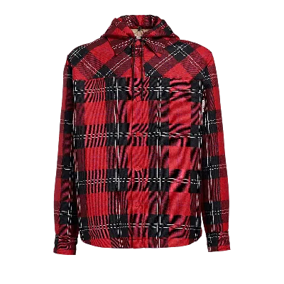 Pre-owned Marni Plaid Overshirt 'lacquer' In Red