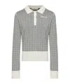 Marni Patterned Polo Top In Gray