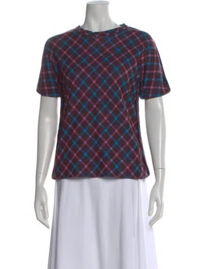 Pre-owned Marni Plaid Print Crew Neck T-shirt In Multi