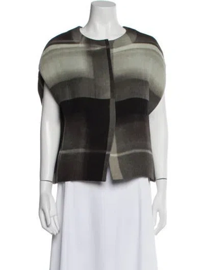 Pre-owned Marni Plaid Print Jacket In Green