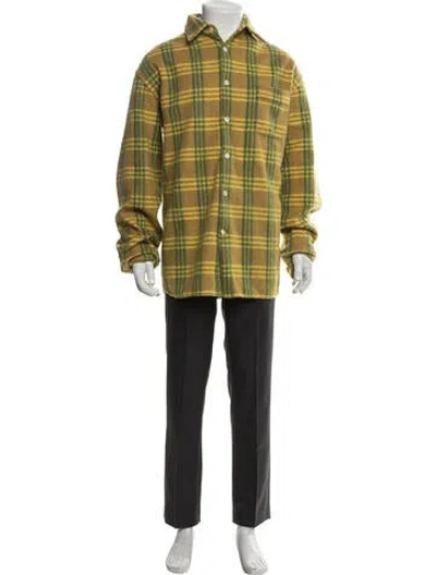 Pre-owned Marni Plaid Print Jacket In Yellow