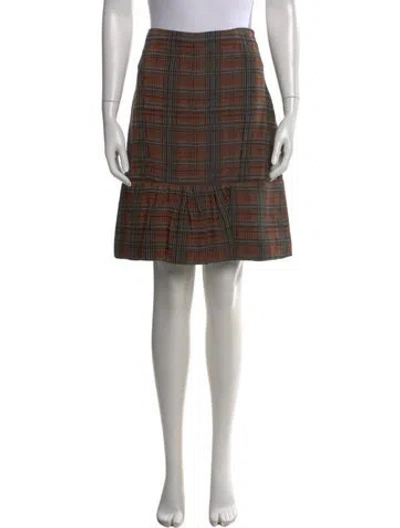 Pre-owned Marni Plaid Print Knee-length Skirt In Black