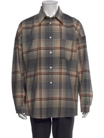Pre-owned Marni Plaid Print Long Sleeve Shirt In Multi