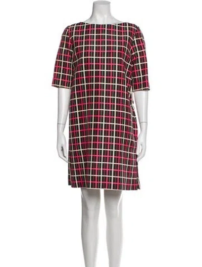 Pre-owned Marni Plaid Print Mini Dress In Multi