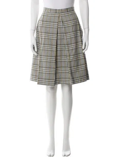 Pre-owned Marni Plaid Print Mini Skirt In Blue