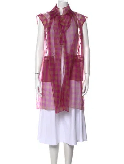 Pre-owned Marni Plaid Print Sleeveless Top In Multi