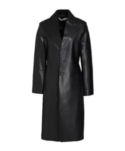 Marni Plain Colour Overcoats In Black