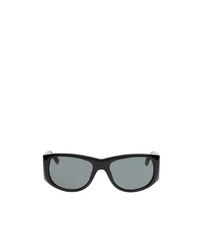 Marni Plastic Frame Rectangular Sunglasses In Black