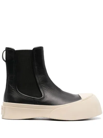 Marni Platform Ankle Boots In Black