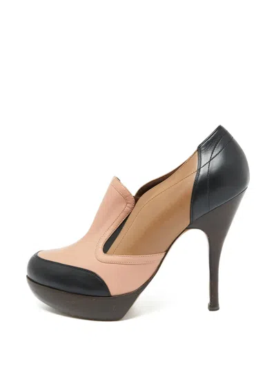 Pre-owned Marni Platform Leather Pumps In Neutral