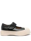 Marni Pablo Mary Jane Nappa Leather Sneakers In Black