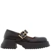 Marni Black Leather Mary Jane With Platform Sole In Black