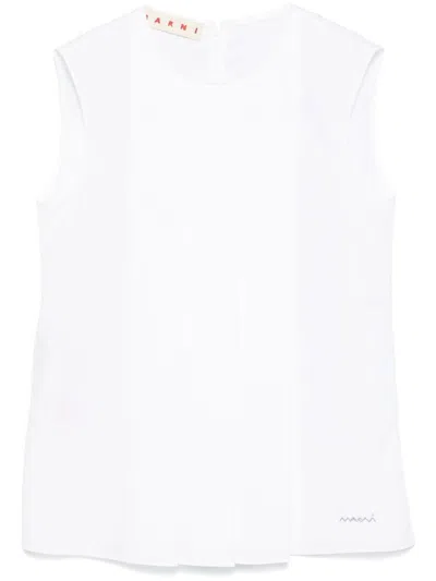 MARNI MARNI PLEAT-DETAIL SLEEVELESS BLOUSE