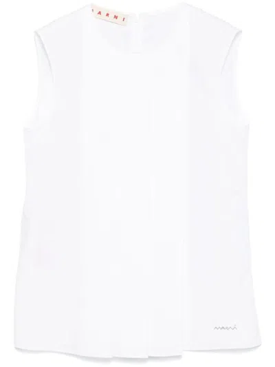 MARNI MARNI PLEAT-DETAIL SLEEVELESS BLOUSE