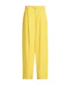 Marni Pleat-detail Tapered Trousers In Yellow